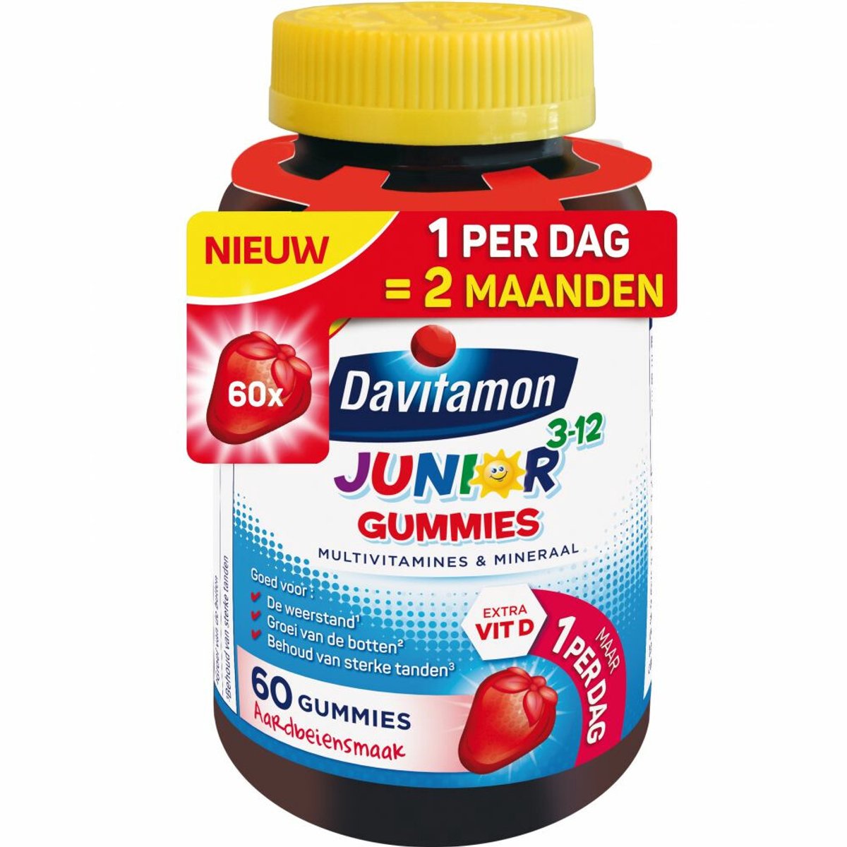 Davitamon - Junior Gummies 3-12 jaar - 4 x 60 gummies - Voordeelverpakking