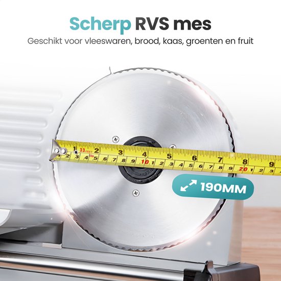 Golermo Elektrische Vleessnijmachine - Precisie & Kracht voor Thuis en Professioneel Gebruik van Golermo — afbeelding 3