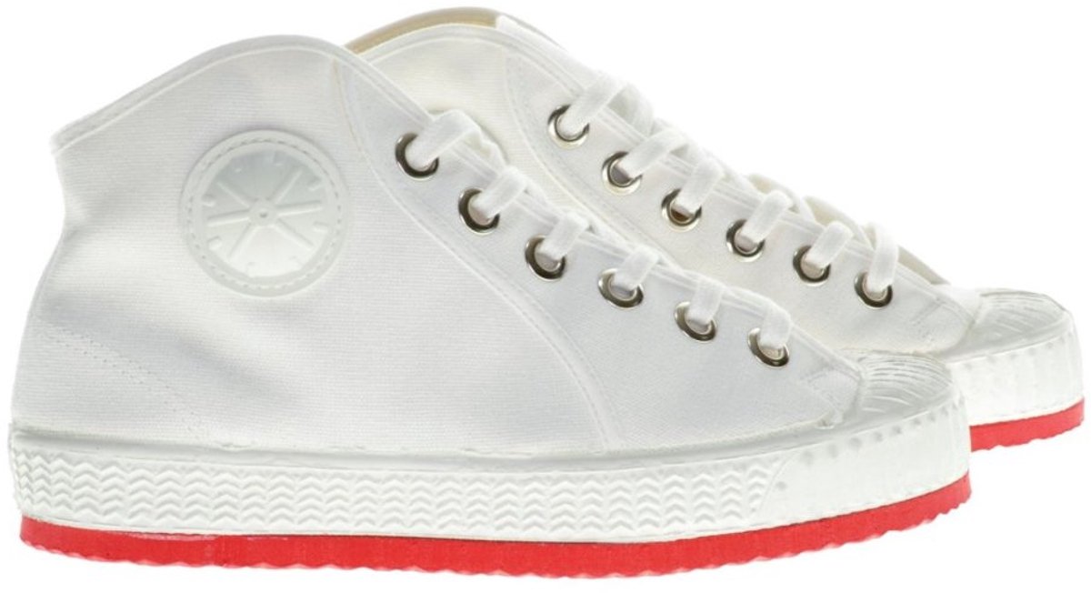 Cebo White Sneakers Red Outsole maat 47