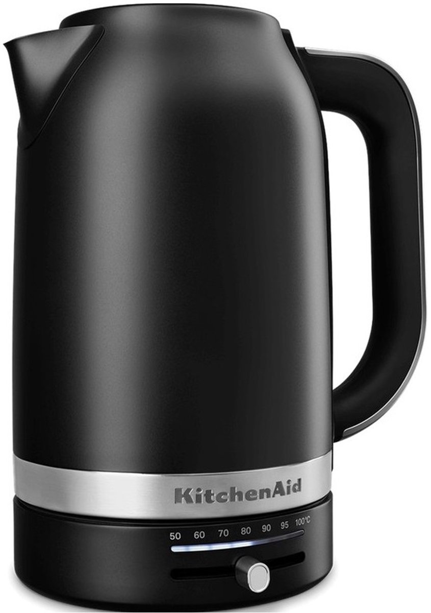 KitchenAid waterkoker 1.7L met temperatuurregeling 5KEK1701 mat zwart