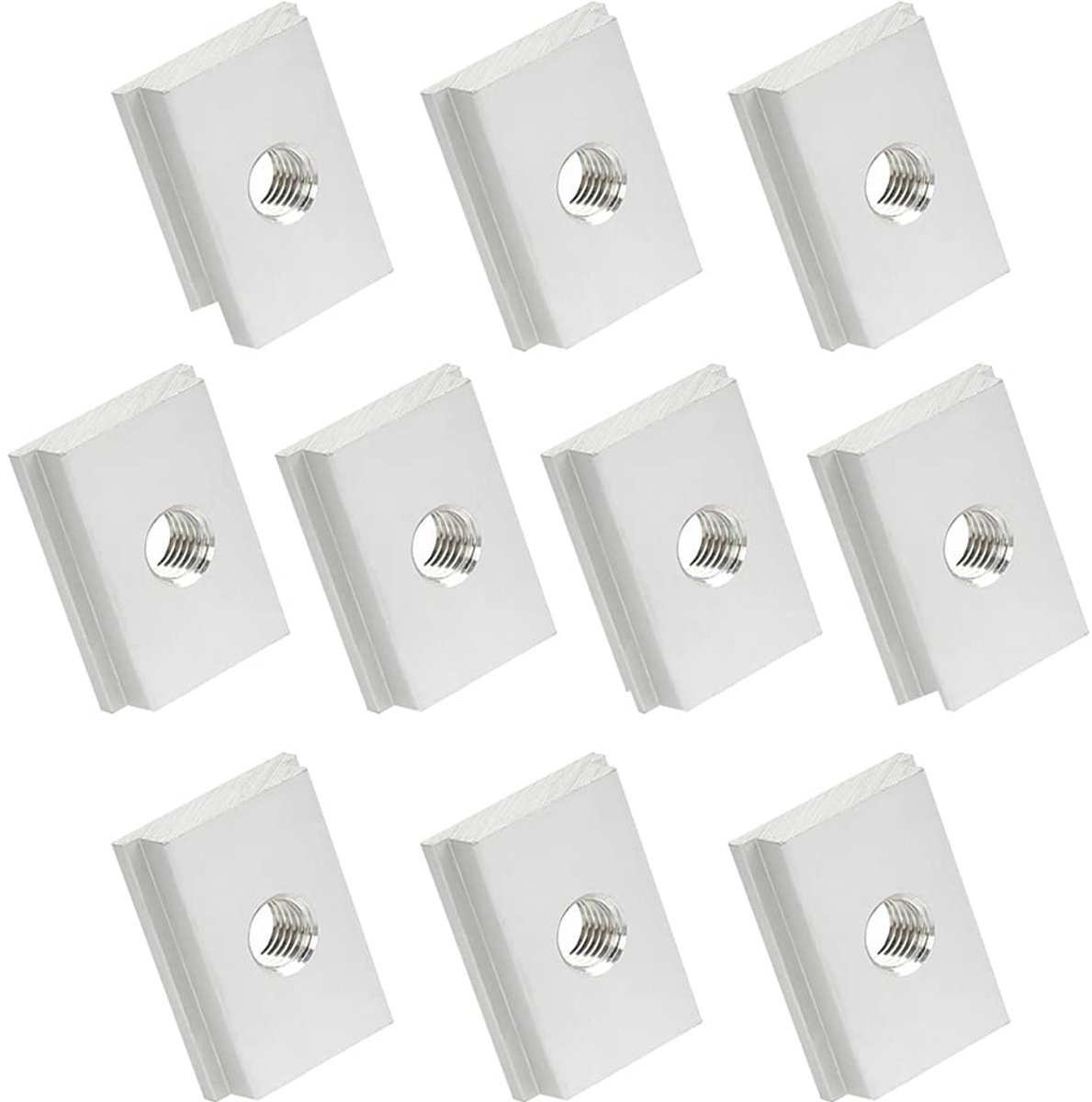 TRANKIELO® - Set van 10 T-Groefmoeren M8 – Koolstofstaal – Schroefdraad – 30x23mm - Geschikt voor Houtbewerkingsgereedschap