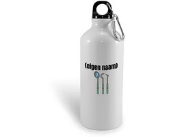 Hacebo® - tandarts materiaal met eigen naam waterfles - Tandarts - mondhygiënisten/tandartsen - iemand die tandarts is of mondhygiënist - verjaardag - cadeau - kado - geschenk - water fles - 500ML