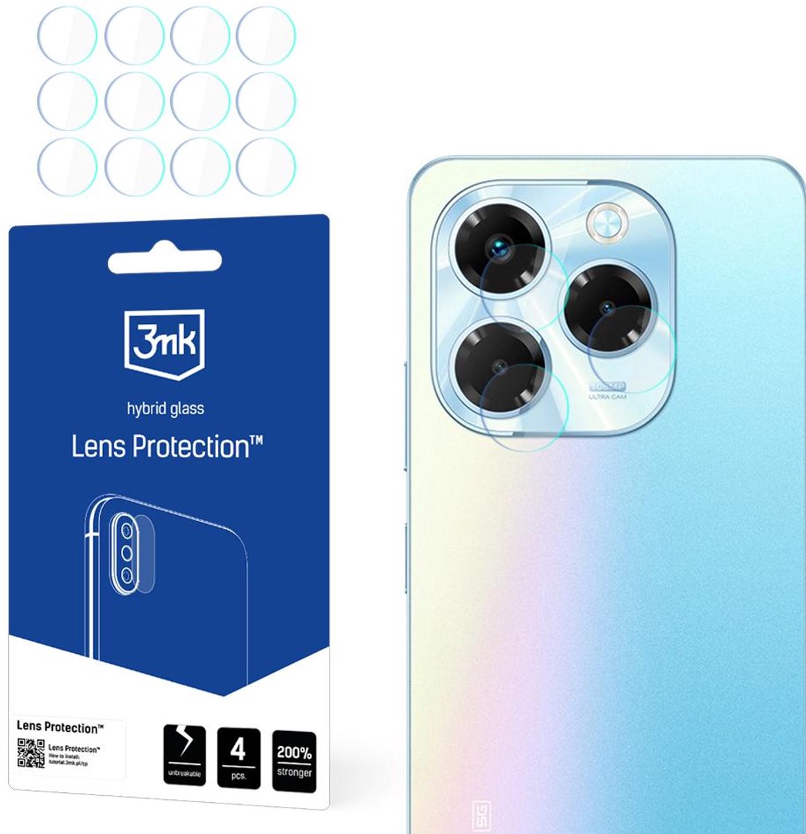 3Mk Lensbescherming Gehard Glas Voor Infinix Note 40X 5G Anti-Kras