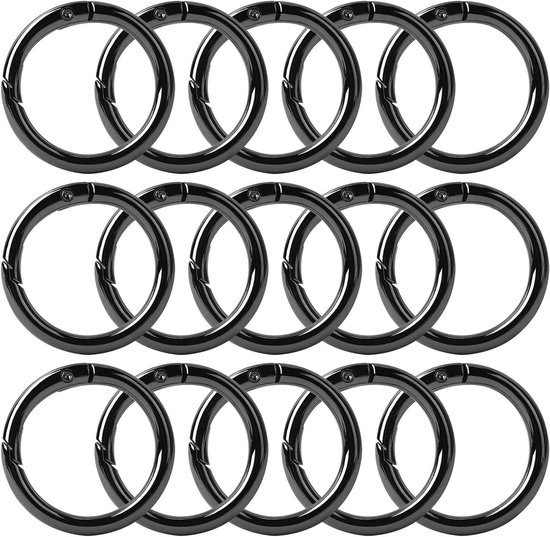 Set Van 15 Sleutelhanger Ringen Met Karabijnhaken Voor Aan Je Rugzak Ideaal Voor Dagelijks Gebruik Set Van 15 Sleutelhanger Ringen Met Karabijnhaken Voor Aan Je Rugzak Ideaal Voor Dagelijks Gebruik