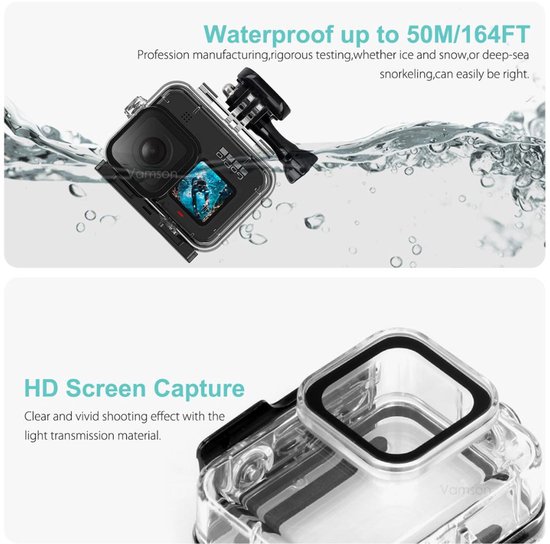 Kit d'accessoires MOJOGEAR GoPro avec boîtier étanche, filtres, protecteur d'écran - Accessoires GoPro pour la plongée et la plongée en apnée