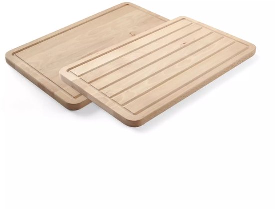 Essenhout Geolied HENDI Stokbroodsnijplank - Essenhout - Sapgeul & Geribd - 530x325mm ...