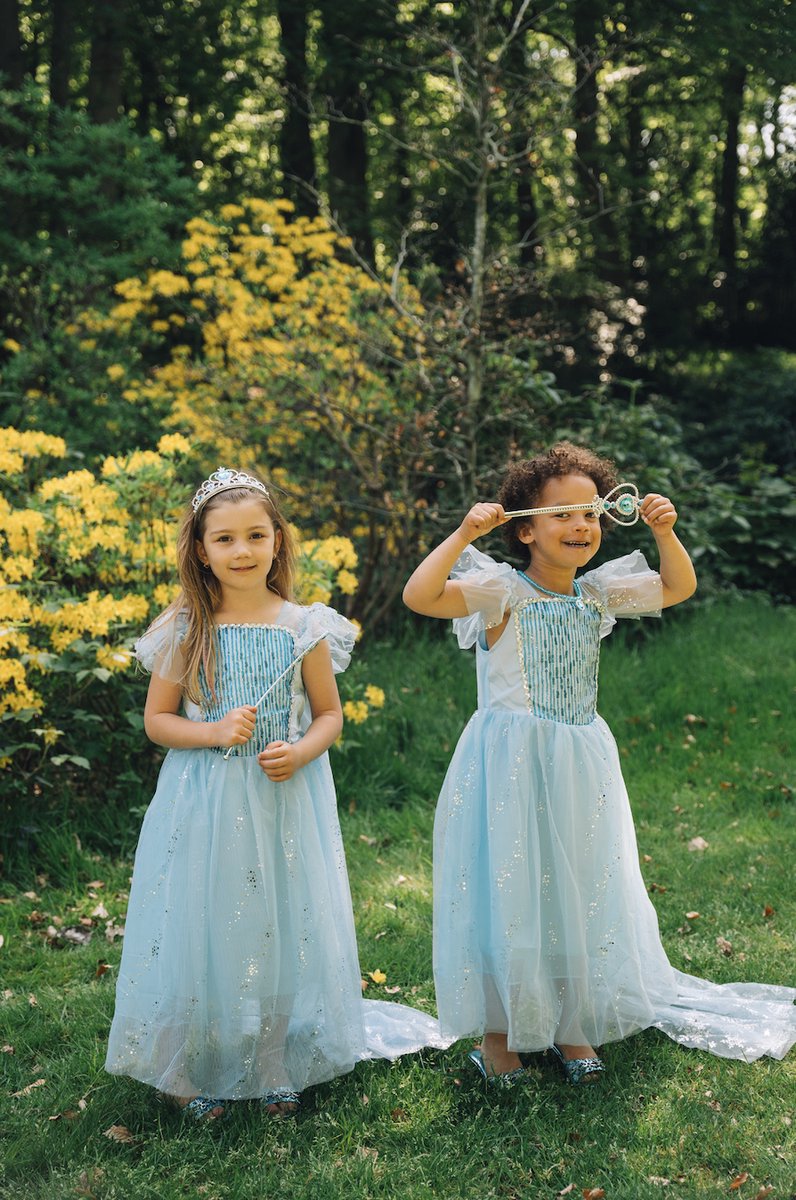 Carnavalskleren meisje - Het Betere Merk prinsessenjurk meisje - Elsa jurk - verkleedjurken meisjes - verkleedkleding kind - maat 92/98 - inclusief accessoires — afbeelding 3