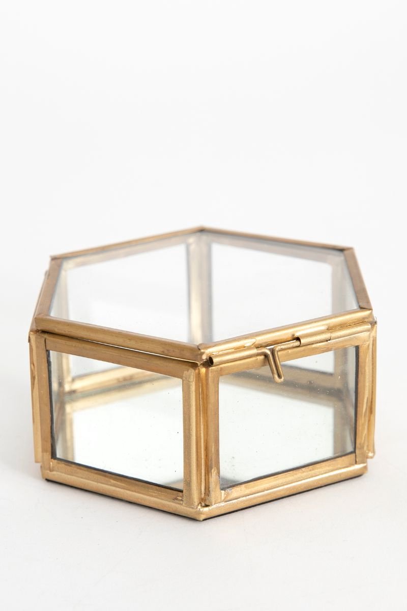 Sissy-Boy - Gouden glazen box hexagon