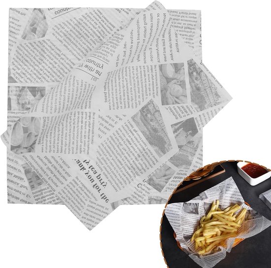 500 Pcs Feuilles de Papier Cuisson - Papier Anti-Graisse de Qualité Alimentaire Antiadhésif Résistant à l'Huile pour Gâteau Pain Pâtisserie 20 * 30cm