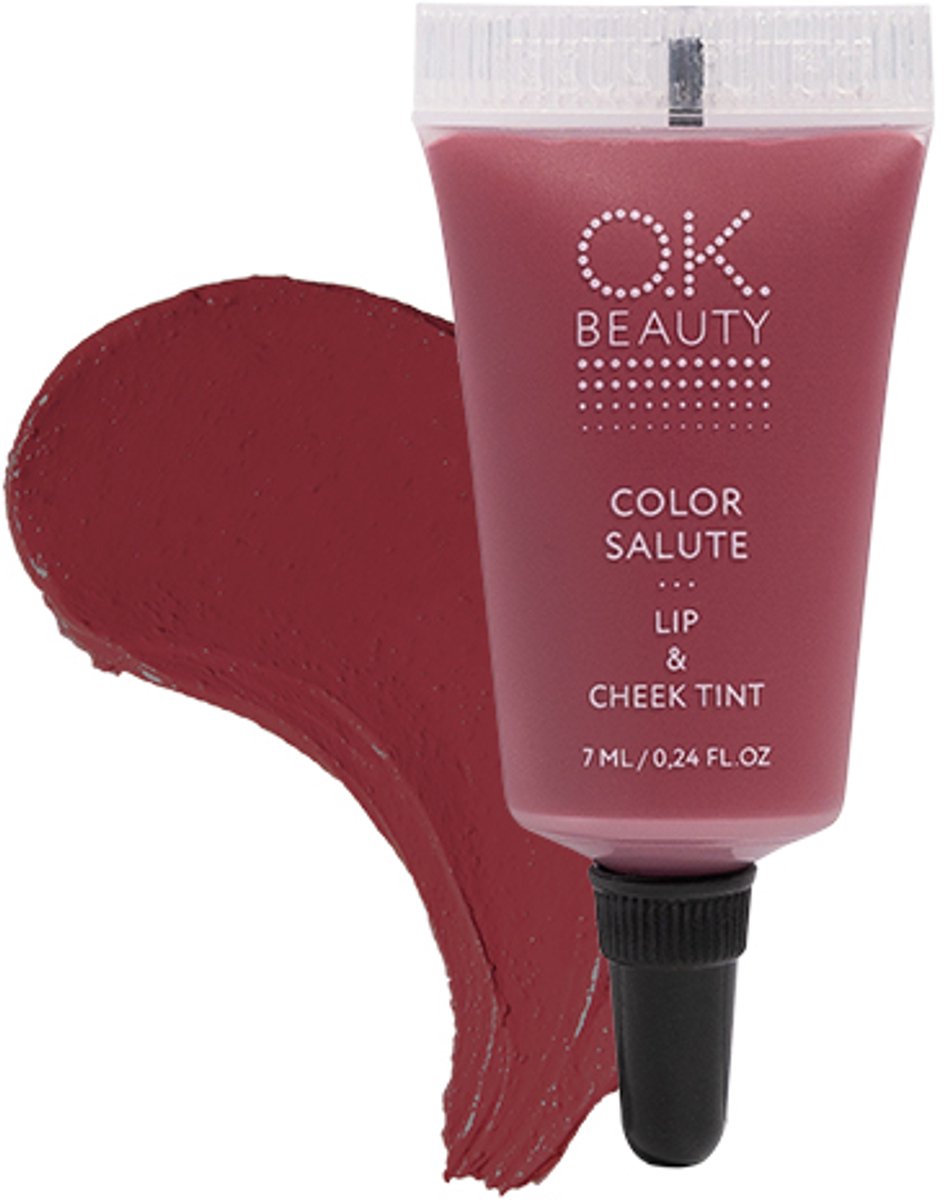 Lip & Cheek tint - lip en blush - Cream blusher - Lipstick - Langhoudende velvet finish – Lip color - Long lasting - Parabeen vrij - Hoge pigmentatie - Matte finish - Valkyrie - OK Beauty