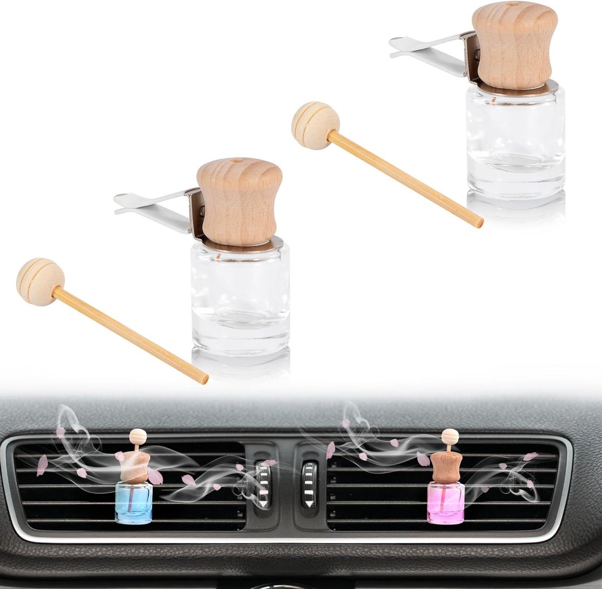 Auto parfum flessen cilinder voor in de auto - Lekker geurende luchtverfrisser