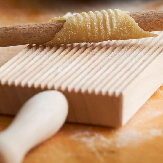 Noodle board - houten pasta tafel - gnocchi board - hand roll board - pasta sticks voor het maken van pasta — afbeelding 4