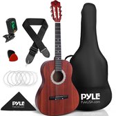 Pyle Akoestische Gitaar - ¾ Maat Gitaar- Nylon Snaren, Houten Klassieke Gitaar voor Beginners, Kinderen en Volwassenen -Inclusief Accessoirespakket- Rechtshandig