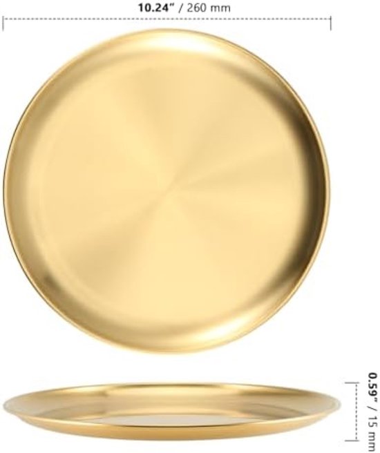 PLATE - Roestvrijstalen campingplatenset (set van 2