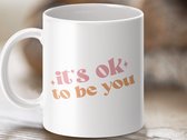 mug inspirante, mug d'amour de soi, mug de motivation, mug positive, mug rétro, cadeau pour elle, mug à thé, mug à café, mug pastel, mug c'est ok, mug unique, mug tendance, mug quotidienne