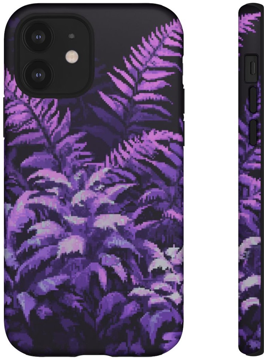 Pixelkunst Paarse Varens – Telefoonhoesje Geschikt voor iPhone 12