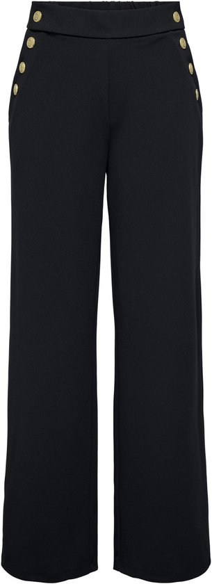 Only Broek Onlrina Life Button Pant Jrs Noos 15355593 Black/gold Buttons Dames Maat - W30 X L32