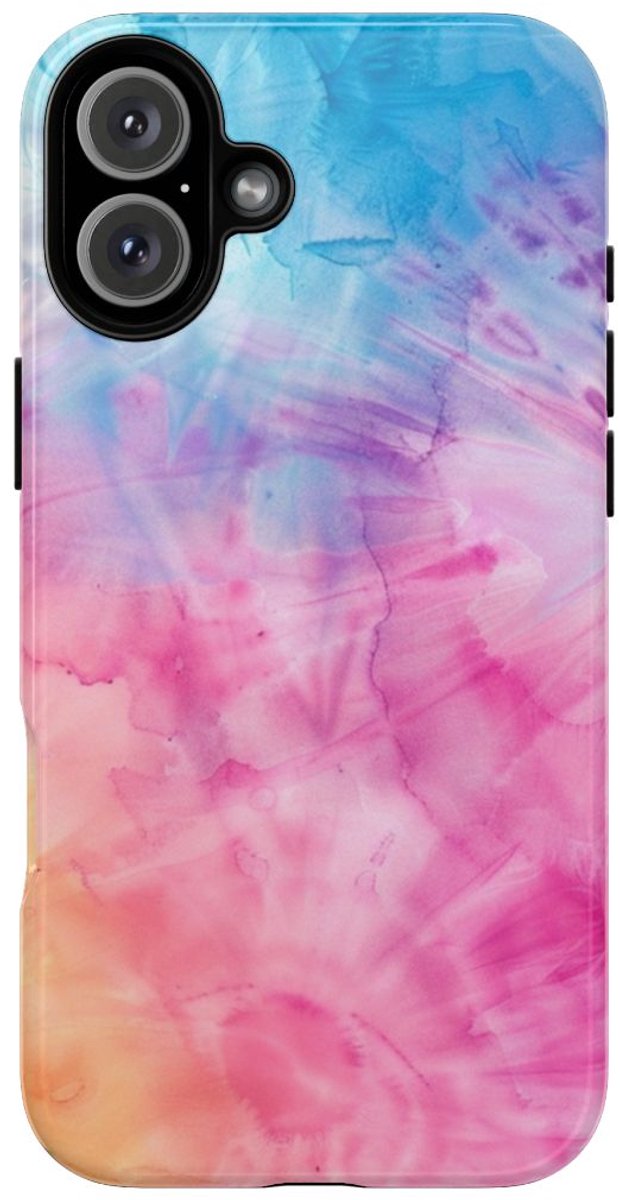 Rustig Tie-Dye Patroon – Telefoonhoesje Geschikt voor iPhone 16 Plus