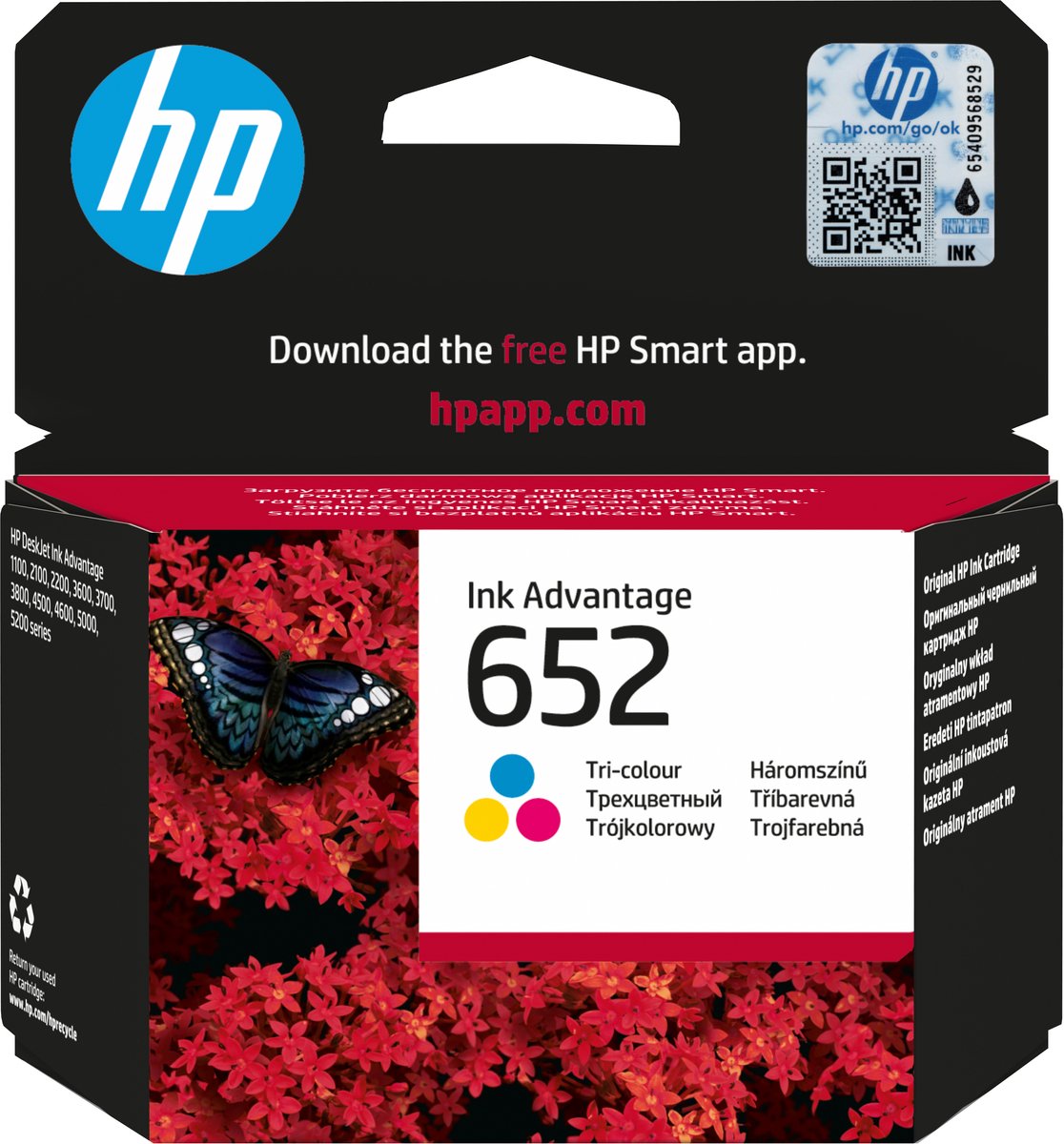 HP 652 - Inktcartridge / Kleur (F6V24AE)