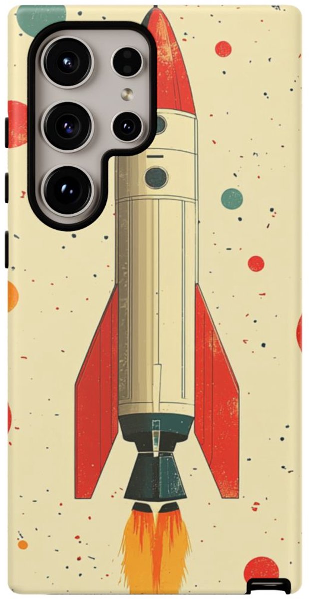 Retro Raketpatroon – Telefoonhoesje Geschikt voor Galaxy S24 Ultra