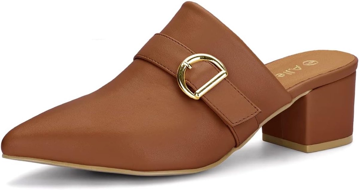 Sandalen met puntige neus en blokhak voor dames Allegra K Damesmode Schoenen