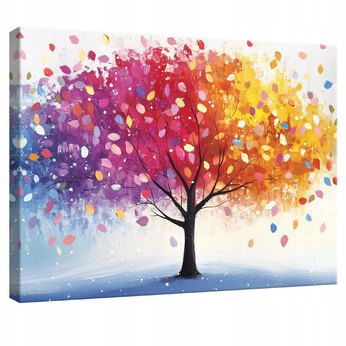WALLARENA Canvas schilderij - 100x70 cm - kleurrijk wanddecoratie voor slaapkamer, woonkamer en keuken multikleurig