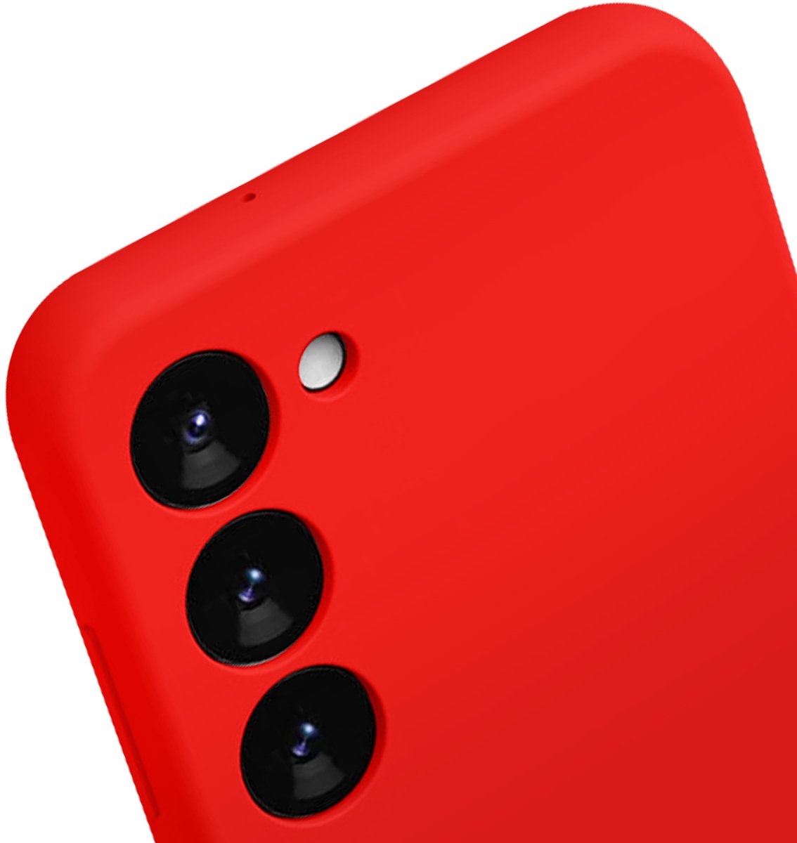 Jaym, Hoesje Geschikt voor Samsung Galaxy A54 5G Premium Silicone Microvezel, Rood