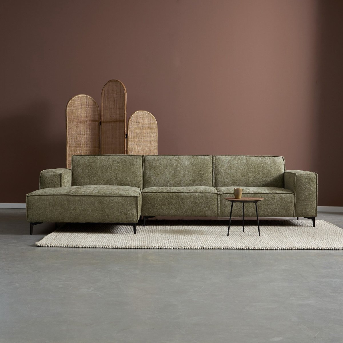 PEPP interiors Hoekbank RIVER met chaise longue links - Majestic 607