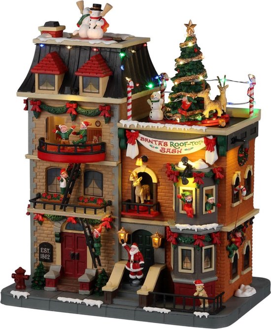 Lemax 'The Spin Out' - Attraction De Carnaval Animée Avec Lumières - Adaptateur 4.5V Inclus - Pour Village De Noël Ou Décoration