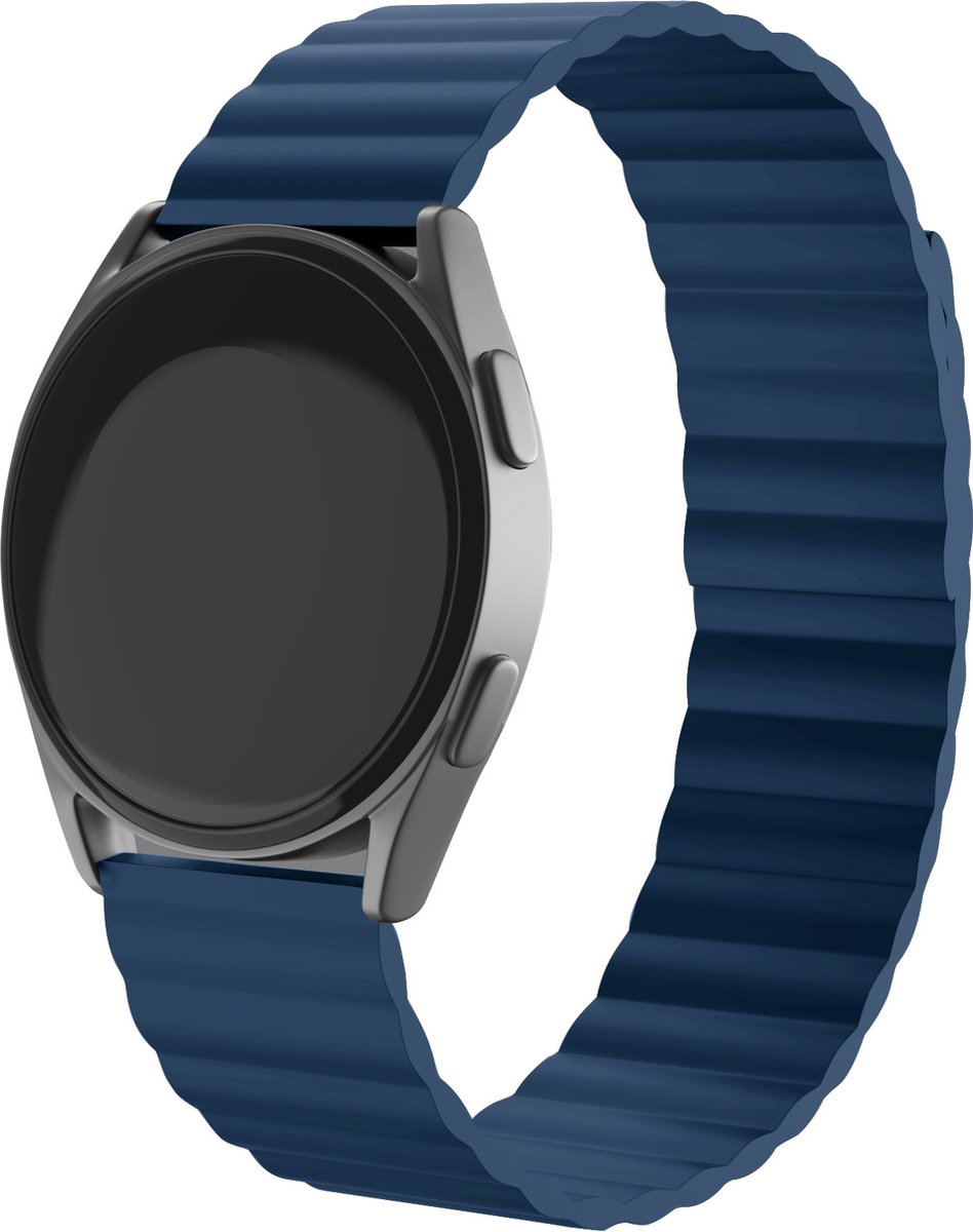 Magnetisch siliconen bandje - geschikt voor Fossil Gen 5 / Gen 5e 44mm / Gen 6 44mm - blauw
