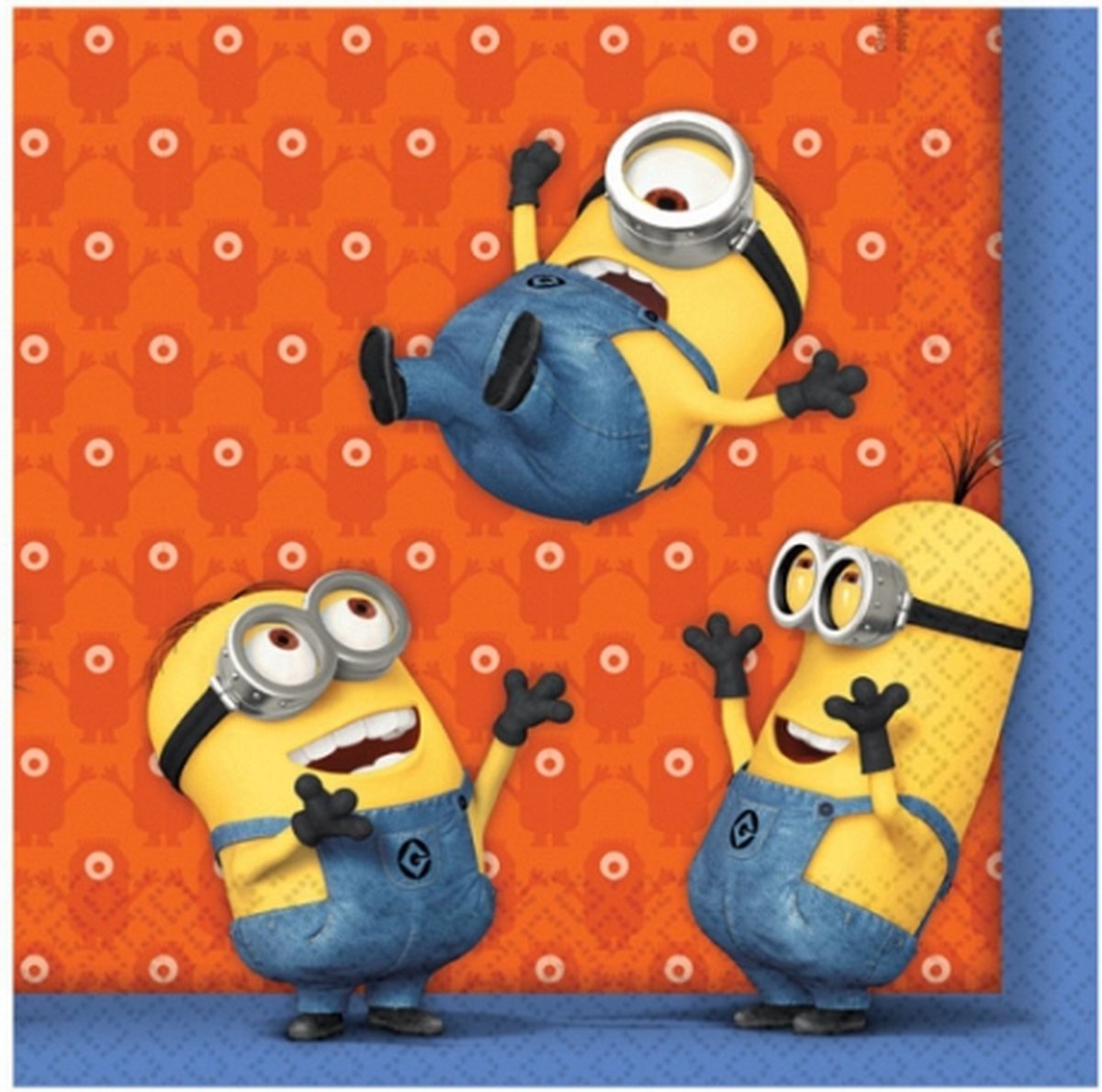 Minions thema feest servetten 33 x 33 cm papier - 40x - Kinderfeestje/verjaardag