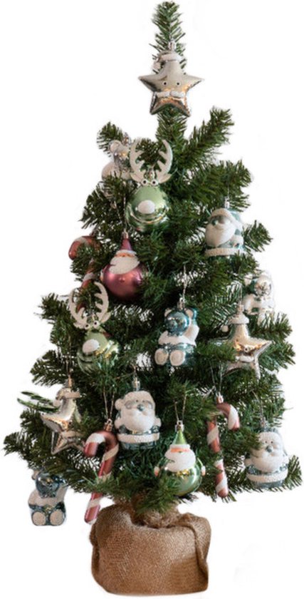 makkelijk te gebruiken Destructief land Imperial Kant en klare kerstboom inclusief versiering - 75cm hoog - 20  ornamenten -... | bol.com