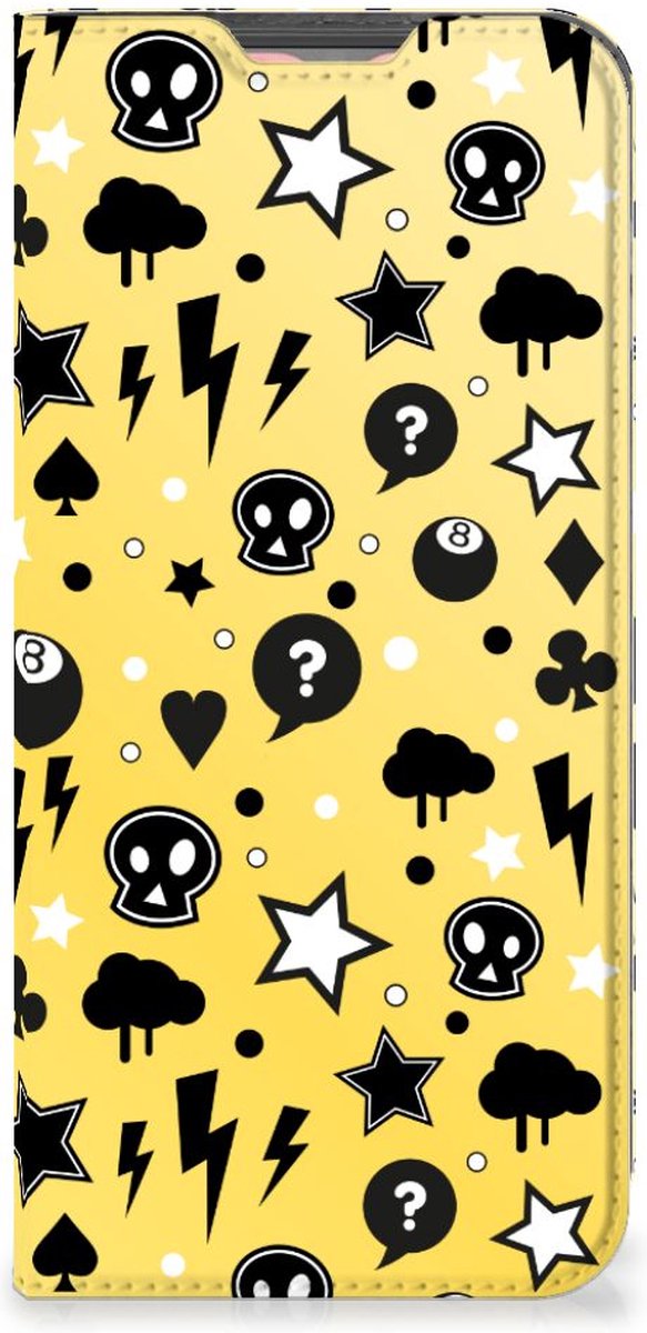 Mobiel BookCase Samsung Galaxy A13 (4G) Punk Geel