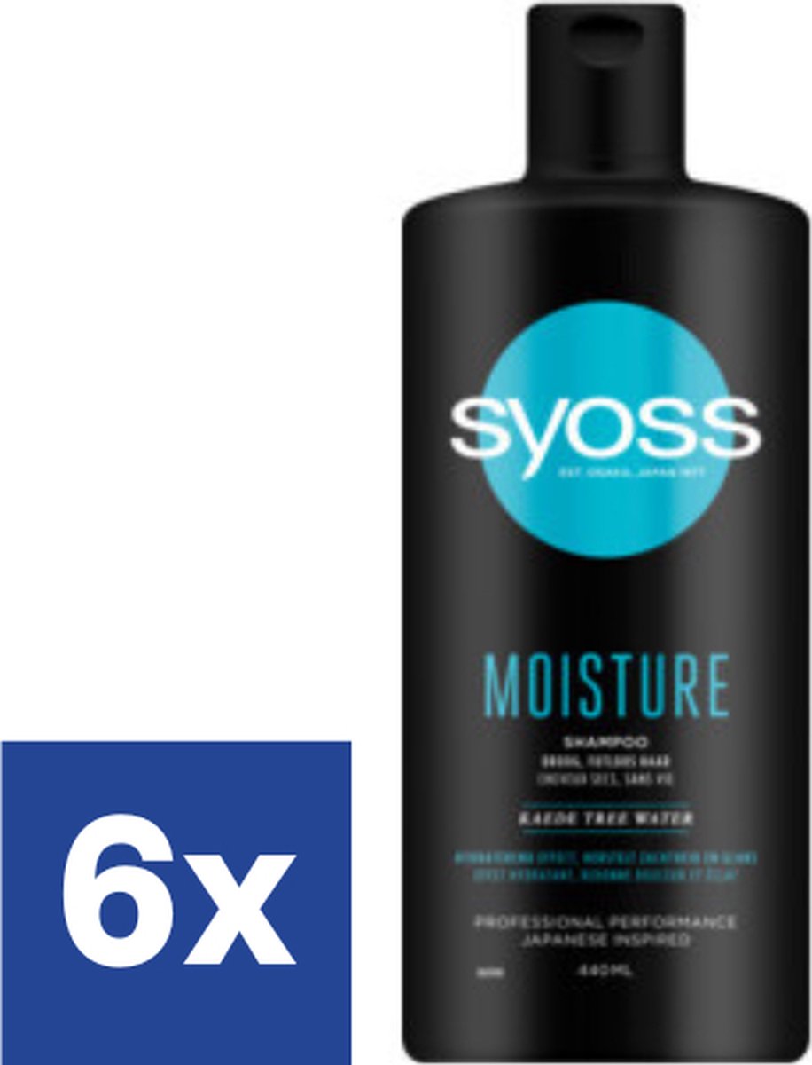 Syoss Moisture Shampoo - 6 x 440 ml