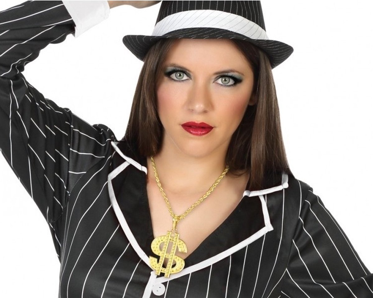 Guirca Carnaval/verkleed accessoires Pooier/pimp sieraden - dollar ketting - goud - kunststof | Fun en Feest Guirca Carnaval/verkleed accessoires Pooier/pimp sieraden - dollar ketting - goud - kunststof | Fun en Feest