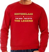 Sinterklaas sweater / outfit / the man / the myth / the legend rood voor heren - Sinterklaaskleding / Sint outfit XXL