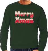 Merry xmas foute Kerst trui - groen - heren - Kerst sweater / Kerst outfit XL