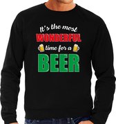 Wonderful beer foute Kerst bier sweater/ kersttrui - zwart - heren - Kerst sweaters / Kerst outfit L