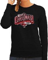 Merry Christmas Kerstsweater / kersttrui zwart voor dames - Kerstkleding / Christmas outfit XXL