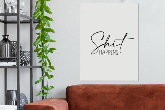 Tableau sur toile Proverbes - Citations - Ça arrive - 60x80 cm - Décoration murale