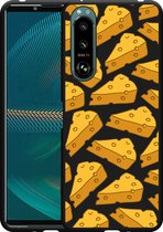 Sony Xperia 5 III Hoesje Zwart Cheesy Designed by Cazy