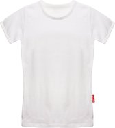 Claesen's® - Meisjes T Shirt Wit - White - 95% Katoen - 5% Lycra