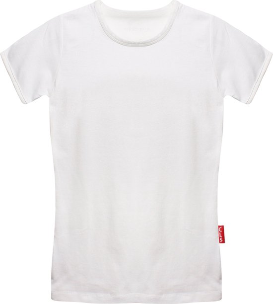 Claesen's® - Meisjes T Shirt Wit - White - 5% Lycra - 95% Katoen