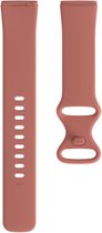 Siliconen bandje - geschikt voor Fitbit Versa 3 / Fitbit Sense - maat S/M - donkerroze