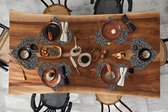 Onderleggers - Placemats - Placemats hartje - Panter - Patronen - Dieren - 6 stuks