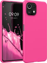 kwmobile telefoonhoesje geschikt voor Xiaomi 11 Lite (5G) NE / Mi 11 Lite (5G) - Hoesje voor smartphone - Back cover in neon roze