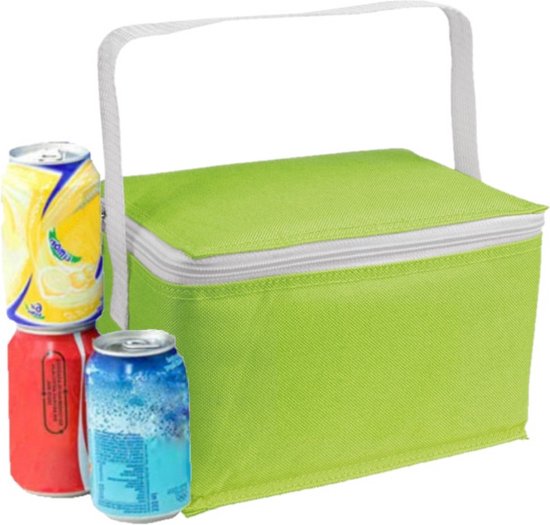 Kleine koeltas voor lunch groen met 2 stuks flexibele koelelementen 3.5 liter van Klein — afbeelding 3