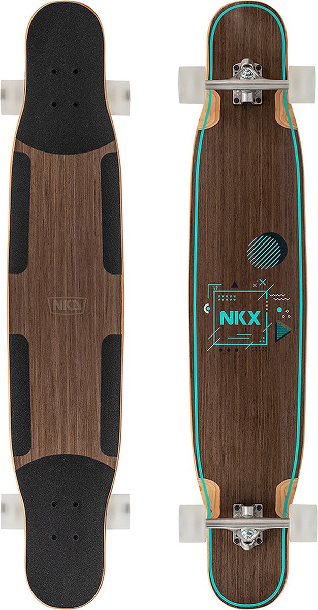 NKX Geometric Dancer Longboard 46 Walnut Groen