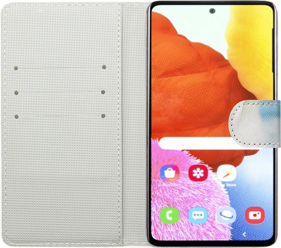 ADEL Étui portefeuille en similicuir pour cartes Convient pour Samsung Galaxy A03s - Chien couché