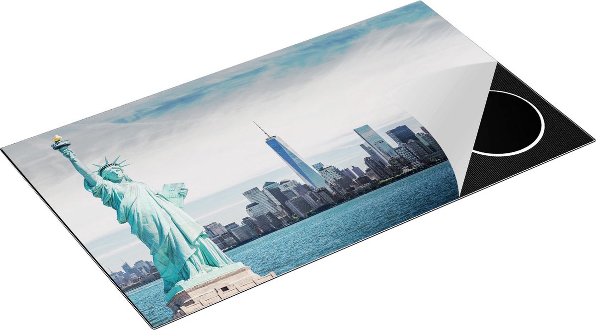 Chefcare Inductie Beschermer Vrijheidsbeeld in New York - 89,6x51,6 cm - Afdekplaat Inductie - Kookplaat Beschermer - Inductie Mat
